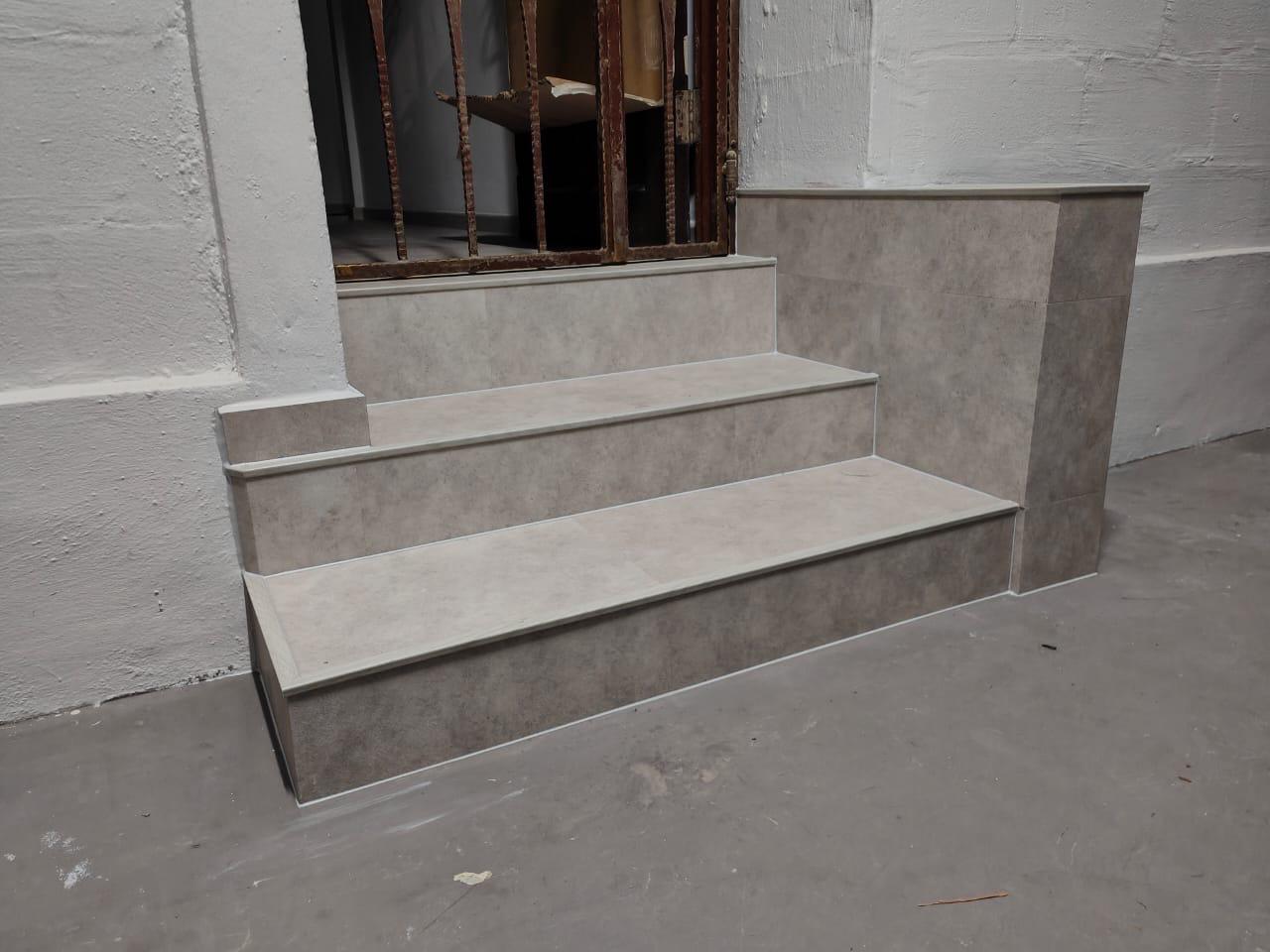 Vinyl flooring 5mm thickness click system cover HDB flat main entrance staircase